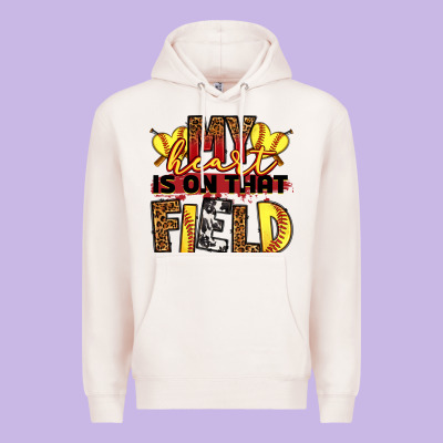 Softball My Heart Is On That Field Premium Hoodie Designed By Ranaportraitstore