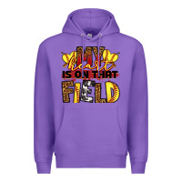 Purple softball my heart is on that field Premium Hoodie - RanaPortraitStore