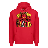 Red softball my heart is on that field Premium Hoodie - RanaPortraitStore
