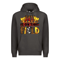 Smoke softball my heart is on that field Premium Hoodie - RanaPortraitStore