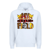 White softball my heart is on that field Premium Hoodie - RanaPortraitStore