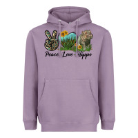 Lavender Peace Love Hippo Heavyweight Hoodie - LillyAllenDesigns