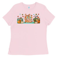 Bubblegum Pink just a girl who loves fall libbey glass Ladies Tee - BundleAndBundleShop