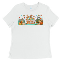 White just a girl who loves fall libbey glass Ladies Tee - BundleAndBundleShop