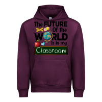 Mauve Wine the future of the world is in my classroom Urban Hoodie - BarkalooDesign