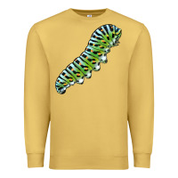 Antique Gold Papilio Machaon Caterpillar Premium Sweatshirt - LillyAllenDesigns