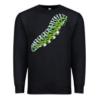 Black Papilio Machaon Caterpillar Premium Sweatshirt - LillyAllenDesigns
