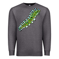 Charcoal Heather Papilio Machaon Caterpillar Premium Sweatshirt - LillyAllenDesigns