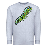 Heather Grey Papilio Machaon Caterpillar Premium Sweatshirt - LillyAllenDesigns