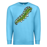 Ocean Blue Papilio Machaon Caterpillar Premium Sweatshirt - LillyAllenDesigns
