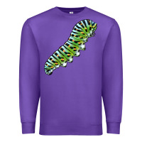 Purple Papilio Machaon Caterpillar Premium Sweatshirt - LillyAllenDesigns