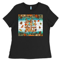 Black Just A Girl Who Loves Fall Tumbler Ladies Tee - BundleAndBundleShop