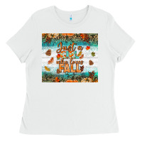 White Just A Girl Who Loves Fall Tumbler Ladies Tee - BundleAndBundleShop