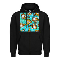 Black honey bee gnomes seamless pattern Zipper Hoodie - BundleAndBundleShop
