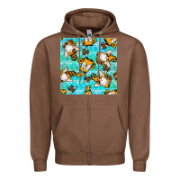 Chestnut honey bee gnomes seamless pattern Zipper Hoodie - BundleAndBundleShop