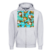 Heather Grey honey bee gnomes seamless pattern Zipper Hoodie - BundleAndBundleShop