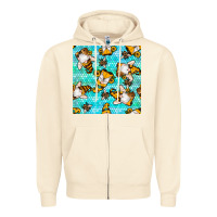 Sandshell honey bee gnomes seamless pattern Zipper Hoodie - BundleAndBundleShop