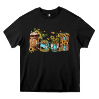 Black sunflower gemstone coffee Heavy Core Tee - JahusDesignShop