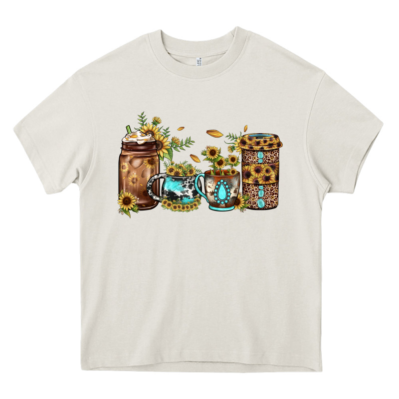 Sunflower Gemstone Coffee Heavy Core Tee by JahusDesignShop | Teevron