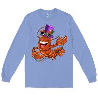 Colony Blue mardi gras crawfish Long Sleeve Tee - CowGirlArtShop