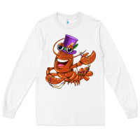White mardi gras crawfish Long Sleeve Tee - CowGirlArtShop