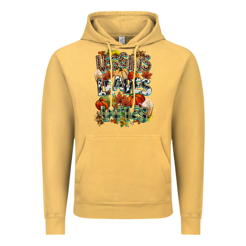 Leaves Lattes Fall Pumpkin Vintage Hoodie by NancyCooperArtShop | Teevron