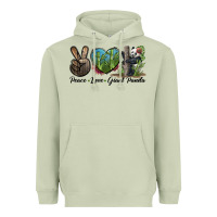 Matcha Peace Love Giant Panda Heavyweight Hoodie - LillyAllenDesigns