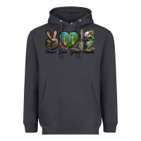 Smoke Peace Love Giant Panda Heavyweight Hoodie - LillyAllenDesigns