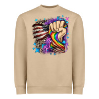 Mushroom LGBTQ+ and American flag Heavyweight Sweatshirt - FaDigitalArtStudio