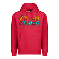 Cardinal she is strong Premium Hoodie - BundleAndBundleShop