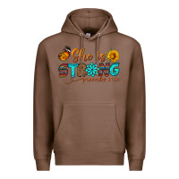 Chestnut she is strong Premium Hoodie - BundleAndBundleShop