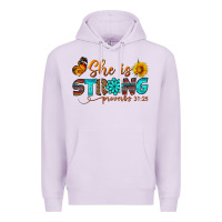 Lilac she is strong Premium Hoodie - BundleAndBundleShop