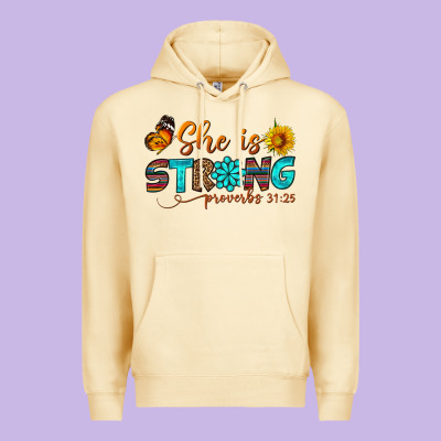She Is Strong Premium Hoodie Designed By Bundleandbundleshop