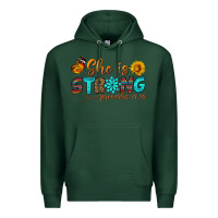 Sports Green she is strong Premium Hoodie - BundleAndBundleShop
