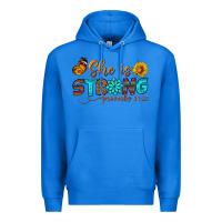 True Royal she is strong Premium Hoodie - BundleAndBundleShop
