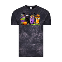 Cloud Black Halloween Cat Coffee Cups Vintage Tee - texasbilliewilder