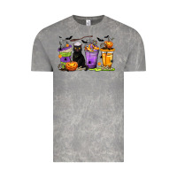 Cloud Rock Halloween Cat Coffee Cups Vintage Tee - texasbilliewilder