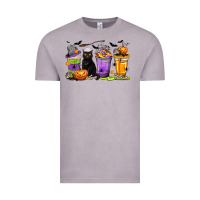 Vintage Zinc Halloween Cat Coffee Cups Vintage Tee - texasbilliewilder
