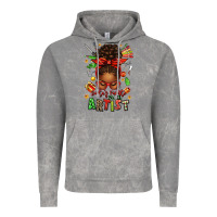 Cloud Rock santa's favorite nail artist afro messy bun Vintage Hoodie - texasbilliewilder