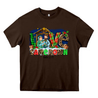 Chocolate Brown Love Came  Down Luke 2 11 Heavy Core Tee - MaliasSmallBusiness