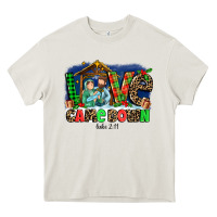 Cream Love Came  Down Luke 2 11 Heavy Core Tee - MaliasSmallBusiness