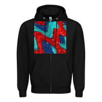 Black american flag stripes seamless pattern Zipper Hoodie - BundleAndBundleShop