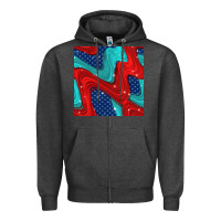 Charcoal Heather american flag stripes seamless pattern Zipper Hoodie - BundleAndBundleShop