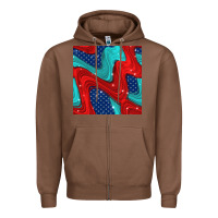 Chestnut american flag stripes seamless pattern Zipper Hoodie - BundleAndBundleShop