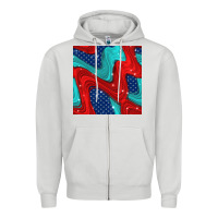 Dove Grey american flag stripes seamless pattern Zipper Hoodie - BundleAndBundleShop