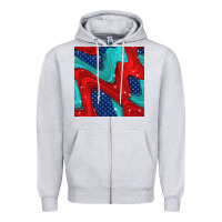 Heather Grey american flag stripes seamless pattern Zipper Hoodie - BundleAndBundleShop