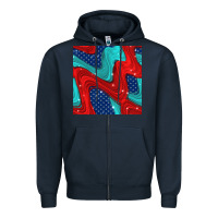 Navy american flag stripes seamless pattern Zipper Hoodie - BundleAndBundleShop