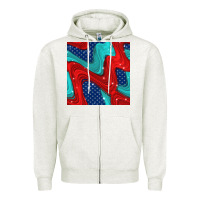 Oatmeal Heather american flag stripes seamless pattern Zipper Hoodie - BundleAndBundleShop