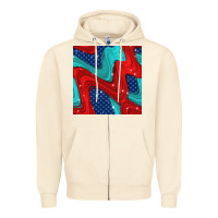 Sandshell american flag stripes seamless pattern Zipper Hoodie - BundleAndBundleShop