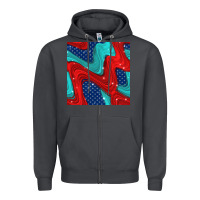 Smoke american flag stripes seamless pattern Zipper Hoodie - BundleAndBundleShop